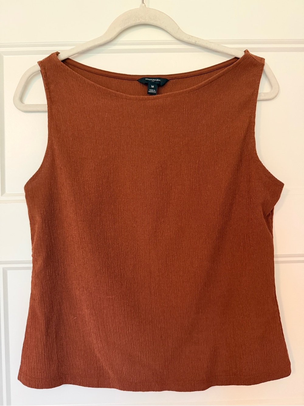 Banana Republic Ribbed Sleeveless Tank Top - Rust